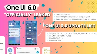 One UI 6.0 / First "Official" Images & Update List