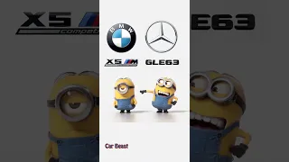 BMW X5 VS MERCEDES GLE63 minion style funny#status #funny #tiktok #trending #foryou #car #asmr #fyp