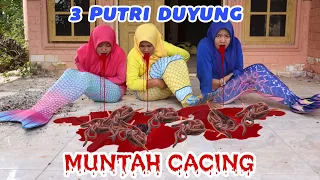 3 PUTRI DUYUNG MUNTAH CACING | CHIKAKU FAMILY