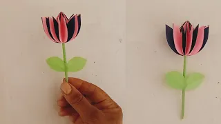 Stylish Paper Flower Design Easy ll How To Make Stylish Paper Flower ll Shayaan Craft