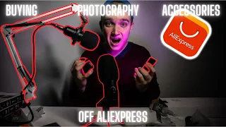 Photographer buying photography accessories off AliExpress