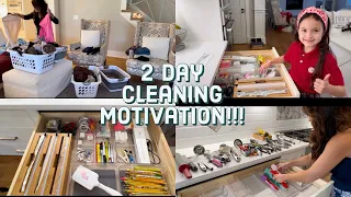 DECLUTTER, ORGANIZE, & CLEAN WITH ME! // 2 Day Cleaning Motivation!!!