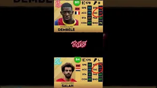 Dembele Vs Salah Who Is the Most Valuable Player In Dls23 🤔? #dembele #salah #dls23 #football