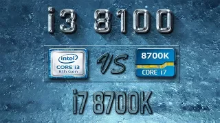 i3 8100 vs i7 8700K Benchmarks | Gaming Tests Review & Comparison