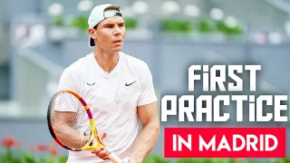 Rafael Nadal First Practice Session in Madrid at Mutua Madrid Open 2022
