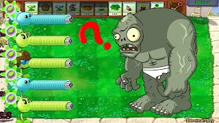 Plants vs Zombies Hack | All Pea Vs Giga Gargantuar Zomboni Dr.Zomboss