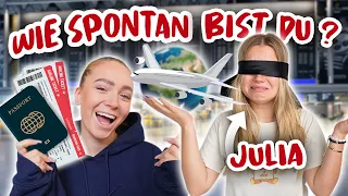 spontan und blind in ein Flugzeug mit mir steigen ? @JuliaBeautx war dabei 😂| CARAMELLA