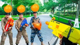 Battle Nerf War: Competition Blindfold Nerf Guns Orange Fruit