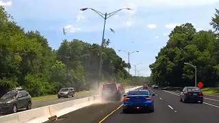 ROAD RAGE BRAKE CHECK CAUSES CRASH