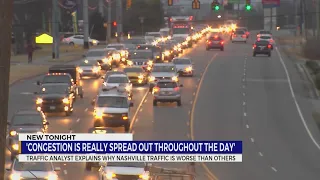 Traffic analyst explains why Nashville traffic is worse than other cities