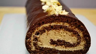 Шоколадный Бисквитный РУЛЕТ с Шоколадным ЗАВАРНЫМ КРЕМОМ |  Безумно Вкусный!  | Sponge roll