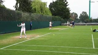 Venus williams practicing. 41 years old. Wimbledon 2021