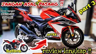 review dan cara pemasangan body cbr 250 di cb 150 r, cbr 150r modif full fairing