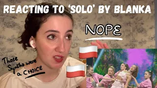 POLAND EUROVISION 2023 - REACTING TO ‘SOLO’ BY BLANKA (FIRST LISTEN)