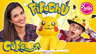 Pikachu Motivtorte 💛 Ela's Geburtstagstorte (Schokokuchen mit weißer Ganache)