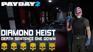 [Payday 2] Diamond Heist Solo Stealth [Death Sentence One Down]