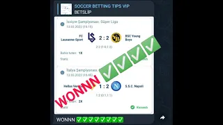 WINNING STREAK!!! - VIP FOOTBALL TELEGRAM CHANNEL soccer match prediction tips betting