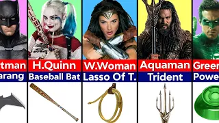 DC Characters Weapons | Batman, Aquaman, Wonder Woman, Joker