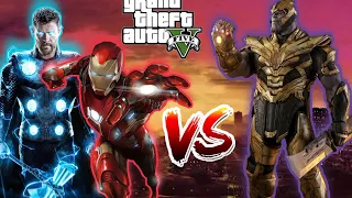 Iron Man And Thor Vs Thanos Final Battle In Gta 5