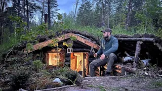 ЛЕСНАЯ ЗЕМЛЯНКА | ИСПЫТАНИЕ НОВОЙ ЗЕМЛЯНКИ | 24 ЧАСА В ЛЕСУ