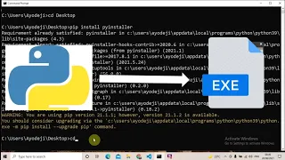 py to exe | pyinstaller module | convert python file to an executable | 2022