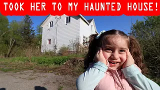 I TOOK MY  DAUGHTER TO MY HAUNTED ABANDONED HOUSE ( SHOCKING REACTION )