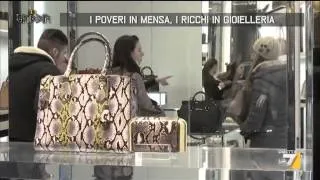 I poveri in mensa, i ricchi in gioielleria