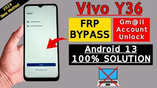 Vivo Y36 FRP Bypass Without PC🔥2024 | All Vivo Android 13 Remove FRP Lock | Google Account Bypass