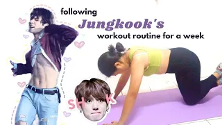 I tried Jungkook’s workout routine for a week *Jungshook*| itstreshyea