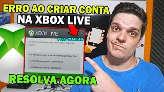 XBOX 360 RESOLVENDO ERRO CRITICO DE CRIAR CONTA NA XBOX LIVE PELO SEU CELULAR SUPER FÁCIL 🤔🤔🤔