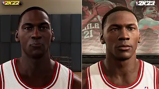 NBA 2K23 vs NBA 2K22 Legends Face Comparison | All New Scans!