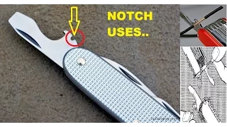 victorinox uses-notch uses(wire stripper-bender ect.)