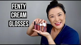 NEW FENTY GLOSS BOMB CREAM COLOR DRIP LIP CREAM | swatches, try on and review