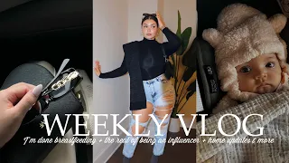 WEEKLY VLOG: I’m done breastfeeding + the real of being an influencer + home updates & more
