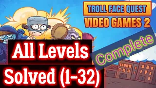 Troll Face Quest Video Games 2 All Levels Complete Solutions