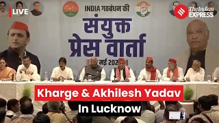 Mallikarjun Kharge and Akhilesh Yadav Press Briefing In Lucknow | Lok Sabha Election 2024