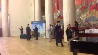 Вручение красного диплома в МГУ 2014 год
