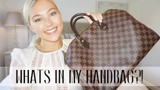 WHAT'S IN MY HANDBAG?! | Louis Vuitton Speedy 35 | Hollie Hobin