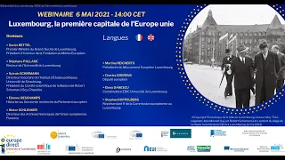 Webinaire : Luxembourg, la première capitale de l'Europe unie