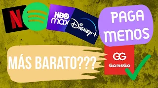 Cómo pagar menos por NETFLIX, HBO, SPOTIFY,... con GAMSGO