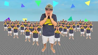 CRIEI 999999999 CLONES MEUS EM MINIATURAS!!! (muito engraçado)  - Roblox Clone Yourself