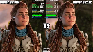 Horizon forbidden West NVIDIA Driver 551.86 VS 552.12 | RTX 4090 | i9 14900KS