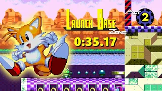 Sonic 3 A.I.R.: D.A. Garden Edition - Time Attack | Launch Base 2 - 0:35.17 (Tails)