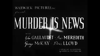 Mystery Drama Movie - Murder Is News (1937)