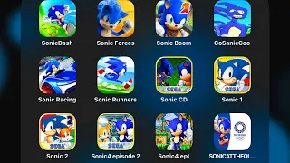 SonicDash,Sonic Forces,Sonic Boom 2,Go Sanic Goo,Sonic Racing,Sonic Runner,Sonic CD,Sonic 1,Sonic 2