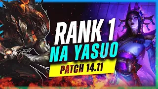 Rank 1 Yasuo NA - Yasuo vs Cassiopeia MID Patch 14.11 - Yasuo Gameplay