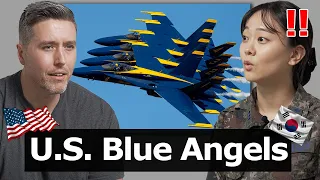 U.S and Korean Air Force Reacts to Blue Angel Air Show For The First Time