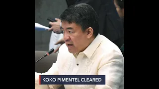 DOJ clears Pimentel of quarantine breach, shrinks scope of law