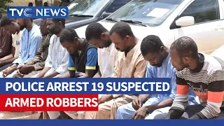 WATCH: Police Arrest 19 Armed Robbery Suspects, Recover 13 Vehicles in Katsina State