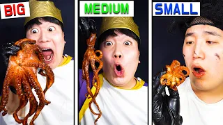 SMALL MEDIUM BIG Emoji FOOD CHALLENGE | Funny Mukbang | HUBA